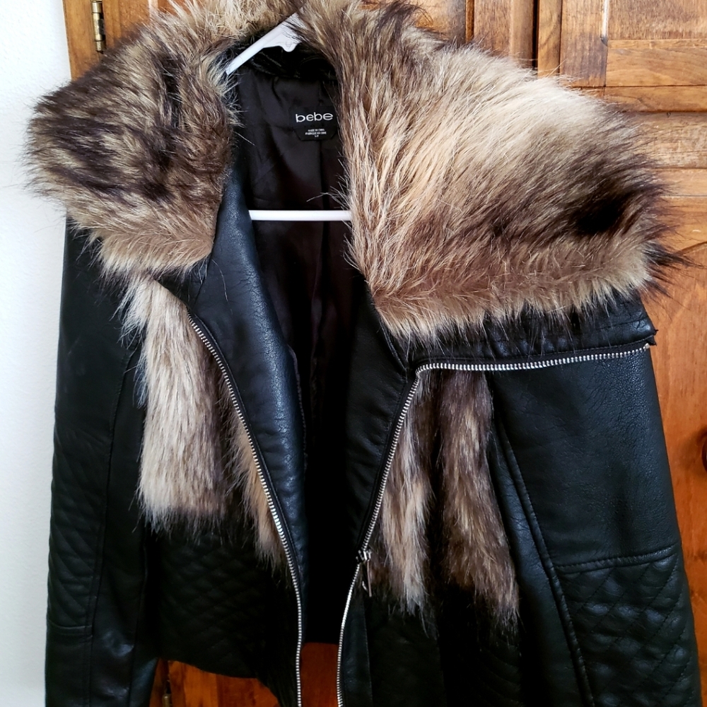 Faux Fur leather Jacket